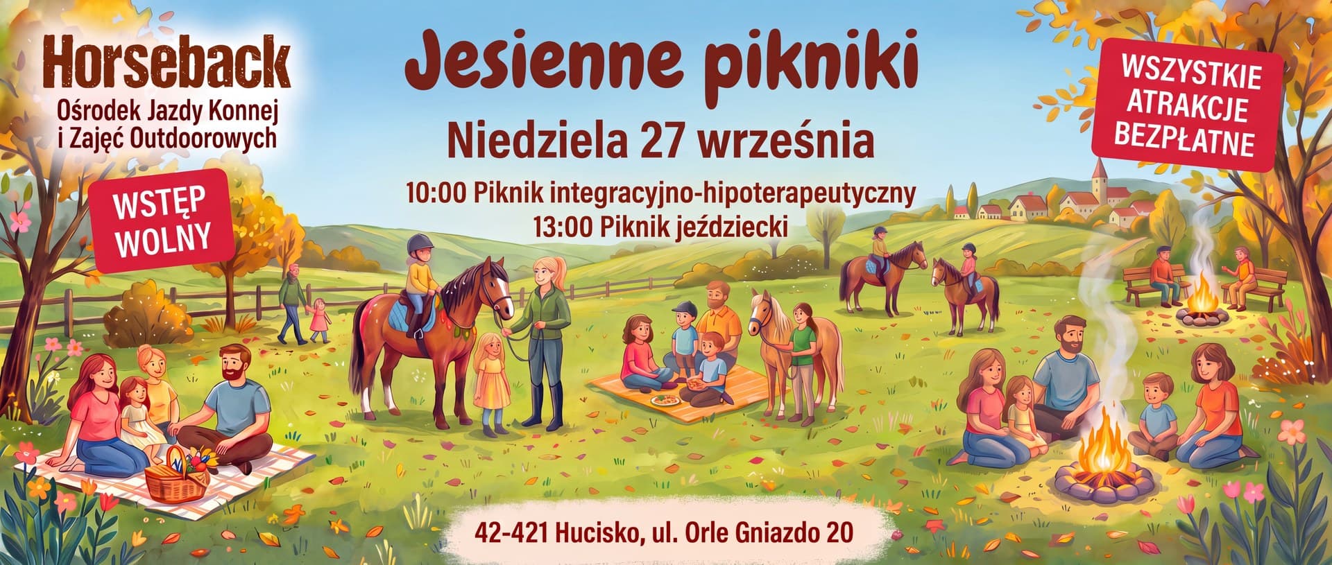 Jesienny piknik integracyjno-hipoterapeutyczny - wstęp wolny - rejestracja